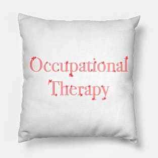 Occupational Therapy Mini Flowers - Pink and Red Pillow