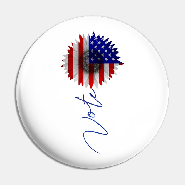 Vote Democra | Vote Blue 2020 | Make Your Voice Heard | Every Vote Counts | Anyone Else But Trump Pin by CreativeShirt