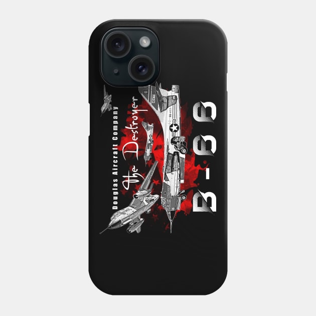 McDonnel Douglas B-66 Vintage Aircraft Bomber Phone Case by aeroloversclothing