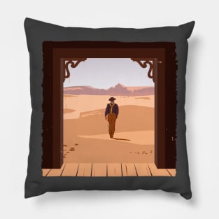 The Searchers Ending Illustration Pillow