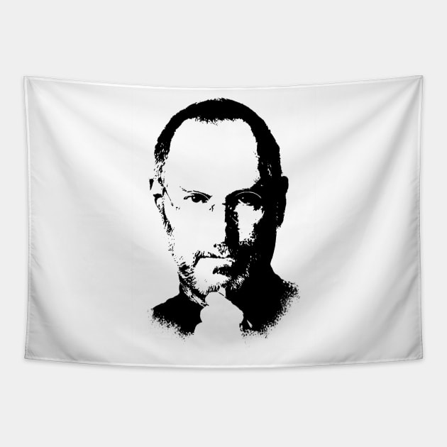 Steve Jobs Portrait Tapestry by phatvo