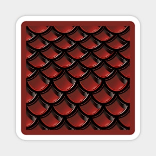 Black & Red Dragon Scale Magnet