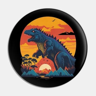 Godzilla Love Sunset Pin