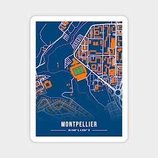 Map Design of Stade de la Mosson Magnet