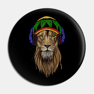 Rasta Lion, Reggae Music, Jamaican Pin