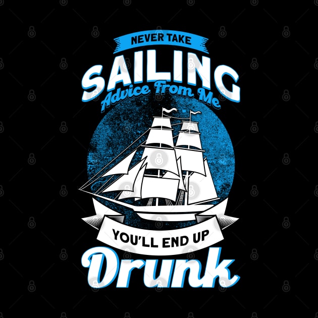 Sailboat Captain Sailing by Toeffishirts