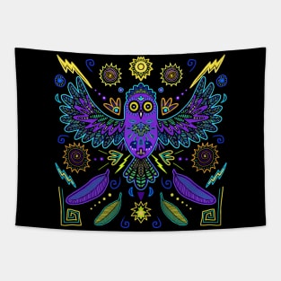 Tribal Totem Owl Tapestry