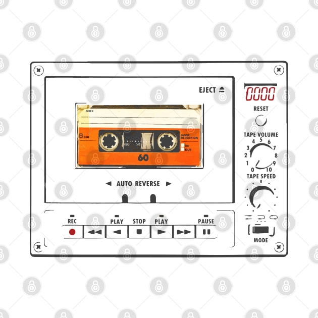 vintage Cassette Tape Player by Lamink