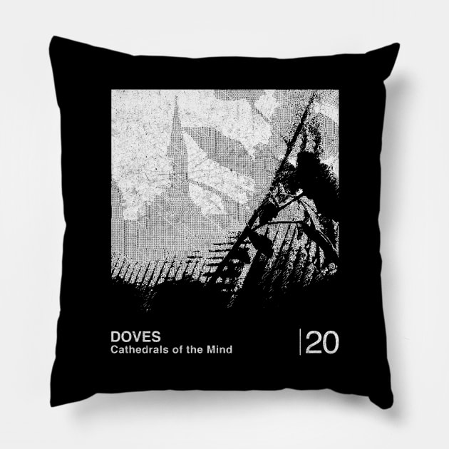 Doves / Minimalist Graphic Design Fan Artwork Pillow by saudade