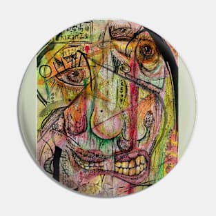 Abstract Coloured Smile Pin