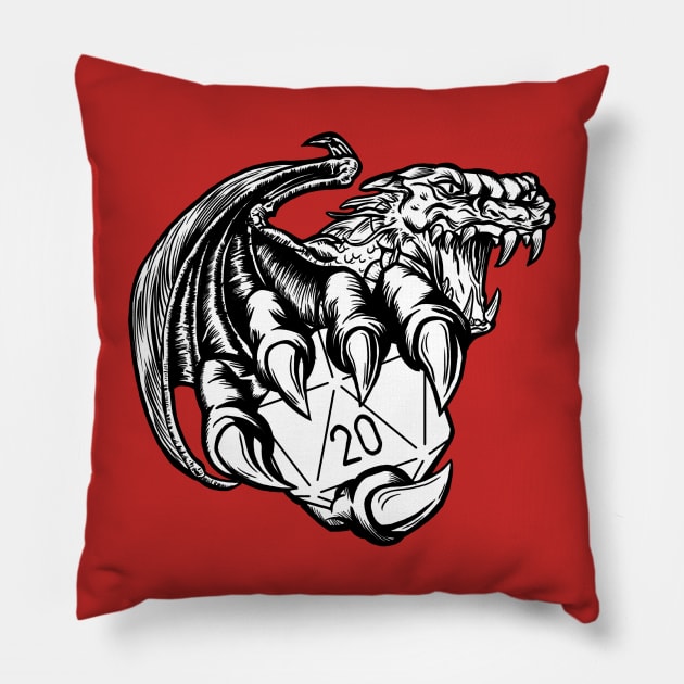 D20 Dragon Pillow by SimonBreeze