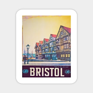 Vintage GWR & LMS Poster for Bristol Magnet