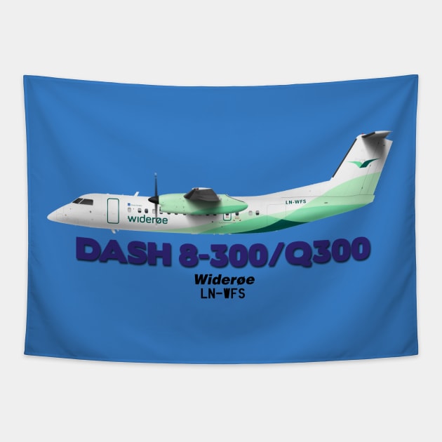 DeHavilland Canada Dash 8-300/Q300 - Widerøe Tapestry by TheArtofFlying