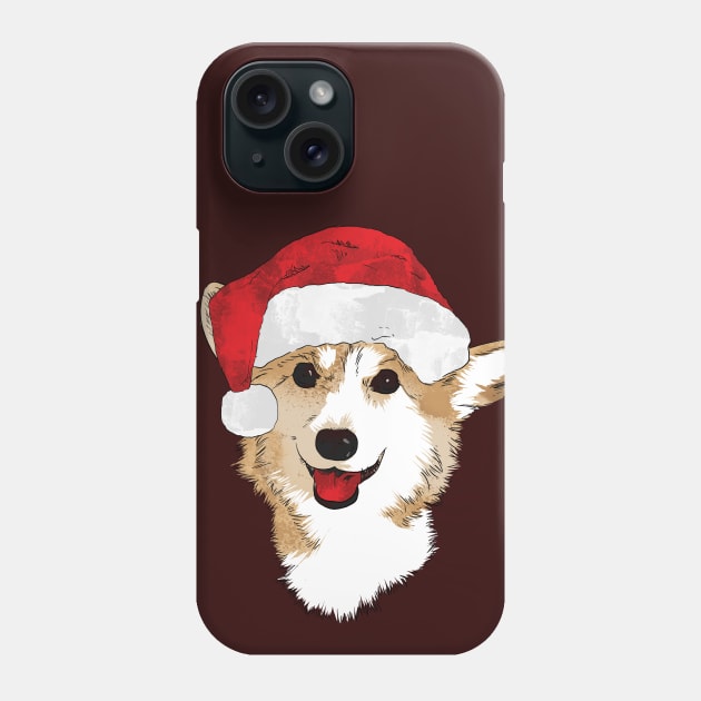 Ho Ho Happy Corgi Christmas Phone Case by polliadesign