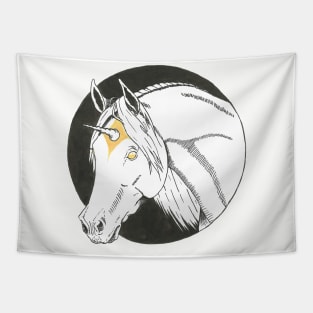 Ghostly Unicorn Tapestry