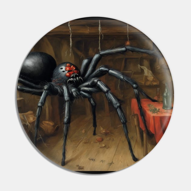 Giant Spider Pin by IcarusPoe