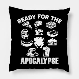 Funny Apocalypse Junk Food Foodie Slogan Prepper Meme Pillow