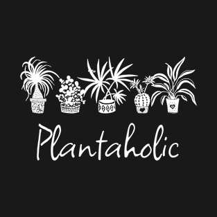 Plantaholic Potted Plants (White) T-Shirt