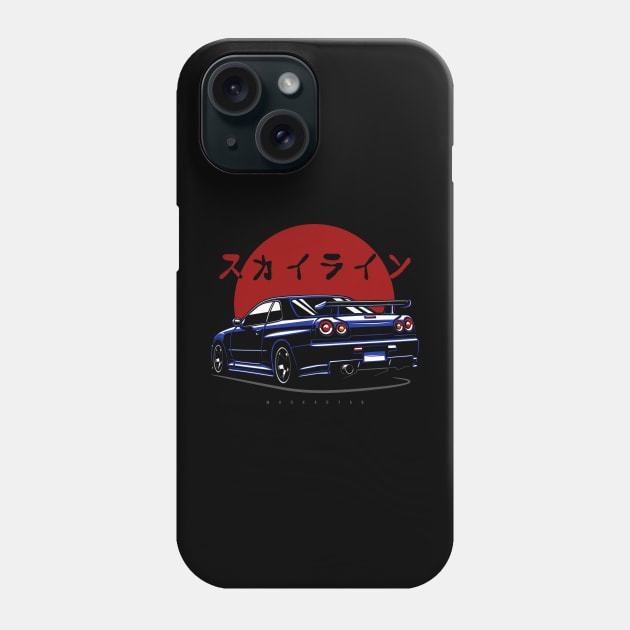 R34 GTR Phone Case by Markaryan