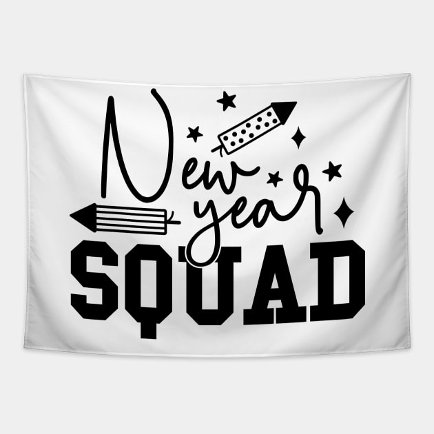 New Year Squad 2024 Tapestry by MZeeDesigns
