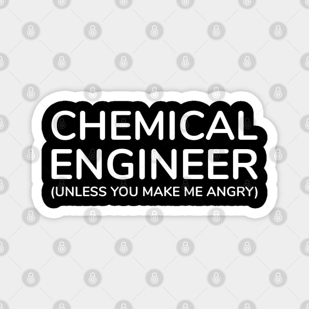 chemical engineer Magnet by Elhisodesigns