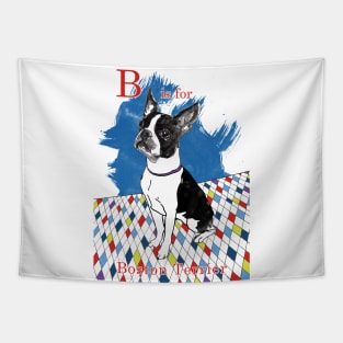 B is for Boston Terrier II Tapestry