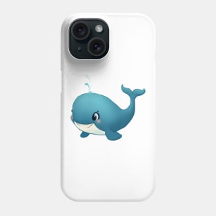 Cute Whale Drawing Phone Case