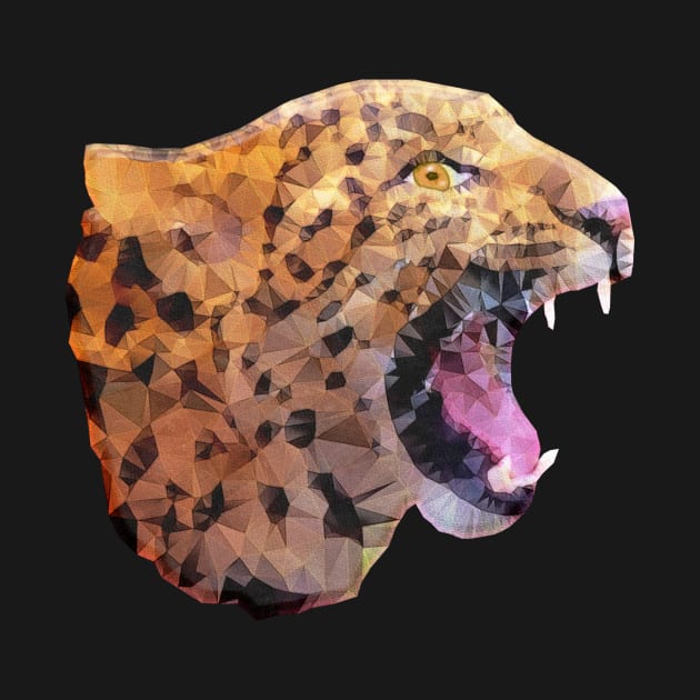 roaring leopard by Ancello