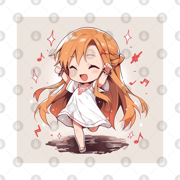 chibi asuna dancing by WabiSabi Wonders