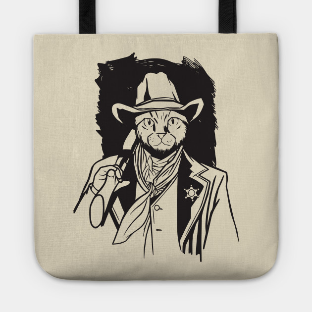 Cat Sherrif Cat Tote Teepublic