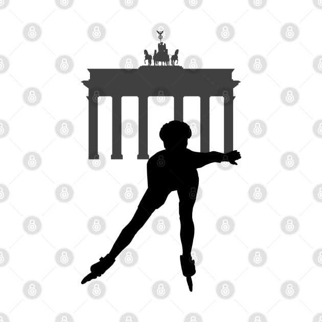 Inline skater with Brandenburg Gate by der-berliner