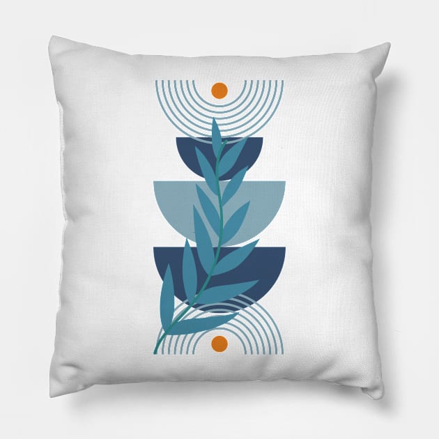 Diseño Estilo Boho  en tonos azules Pillow by FunPrintCraftTienda