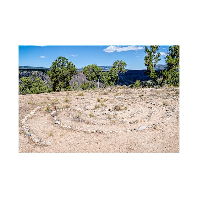 Labyrinth at Montoso Campground Wild Rivers New Mexico by Debra Martz