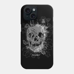 Blooms and Bones - A Spring Symphony of Skeletons, Flowers and Butterflies Phone Case