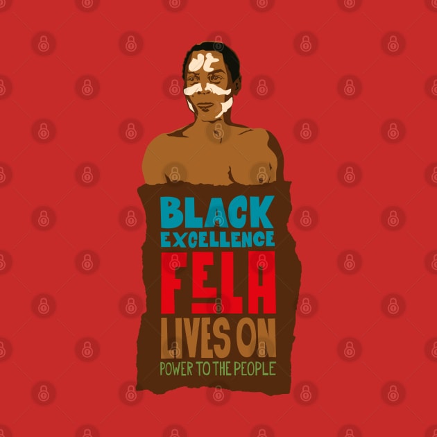 Fela Kuti Tribute Illustration: Black Excellence Lives On by Boogosh