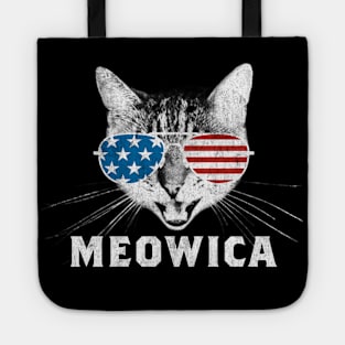 Meowica USA American Flag Cat Tote