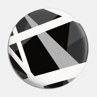 Inverted Abstract Black and White Geometric Lines Pin
