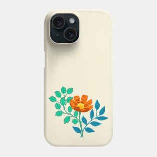 Colorful orange flower design Phone Case