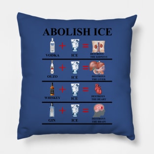 Abolish Ice Vodka Ice Destroy The Kidneys Pillow