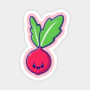 Cute Turnip Smile Cartoon Magnet