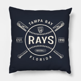 Vintage Tampa Bay Rays1 by Buck Tee Originals Pillow