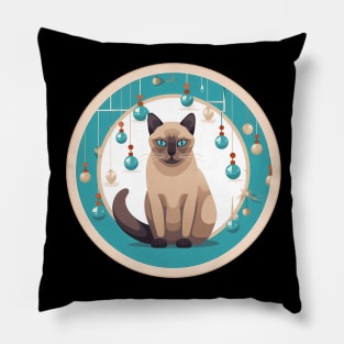 Burmese Cat Xmas Ornament, Love Cats Pillow