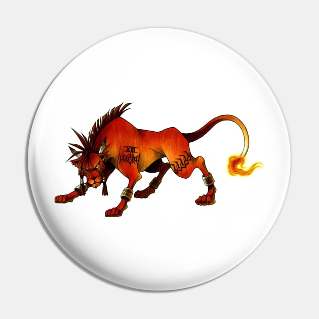 Final Fantasy VII - Red XIII Pin by thethirddriv3r