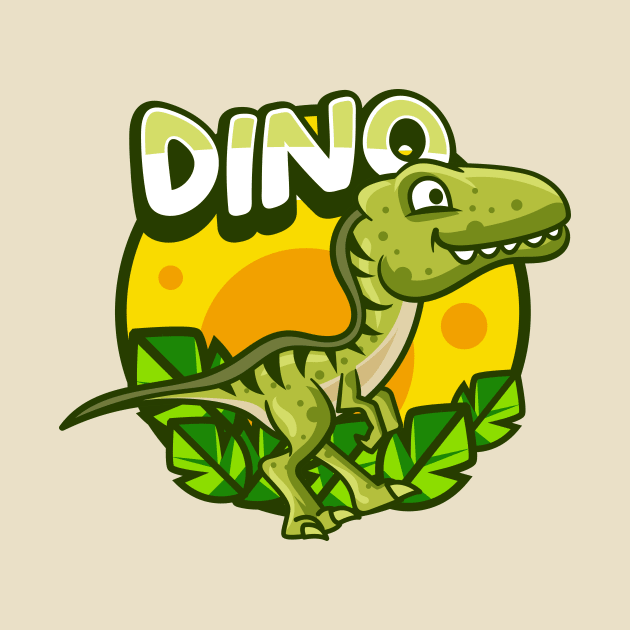 Cute Green Dino by Harrisaputra