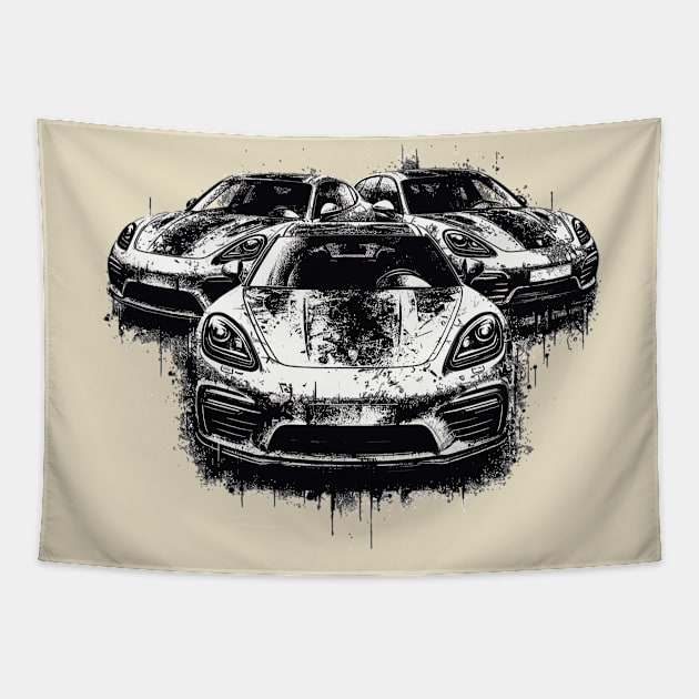 Porsche Panamera Tapestry by Vehicles-Art