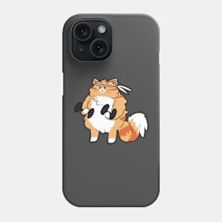 Weight Lifting Orange Tabby Cat Phone Case