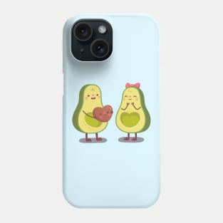 Cute Avocado Gives His Heart To Other Half Phone Case