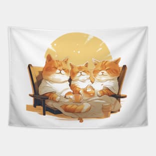 Cozy Cat Lounge Tapestry