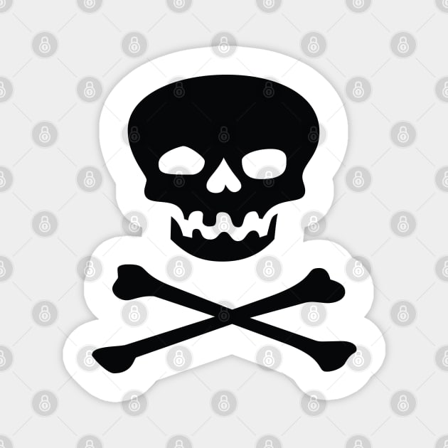 Pirate Skull Crosbones Magnet by imdesign