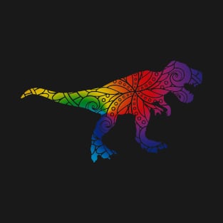 T rex Colorful Mandala T-Shirt